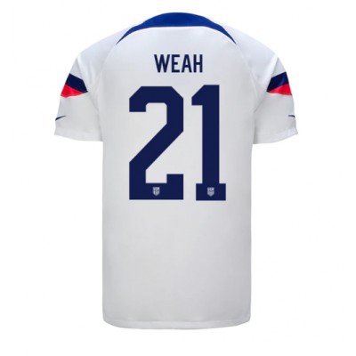 Förenta staterna Timothy Weah #21 Hemmatröja VM 2022 Kortärmad